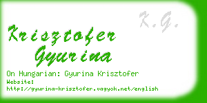 krisztofer gyurina business card